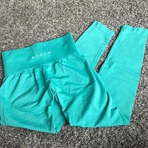 Nvgtn teal contour leggings